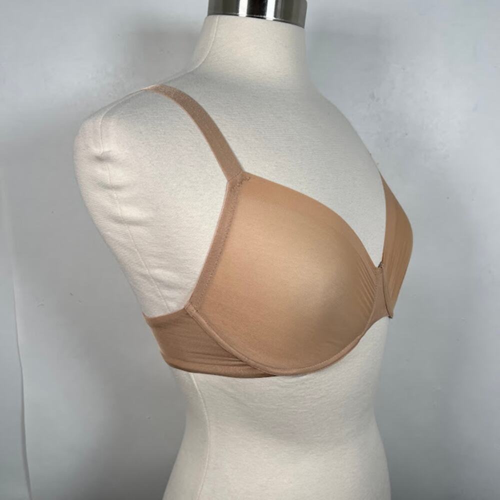 Skims Sheer Unlined Demi Bra 34dd Ochre Underwire… - image 4